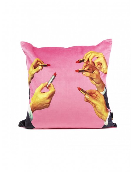 SELETTI Toiletpaper Pillow - Lipsticks - Rose - Filled with feathers