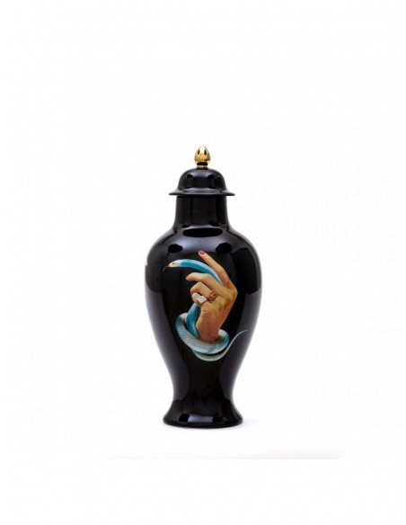 SELETTI Vase en Porcelaine - Les mains avec des serpents