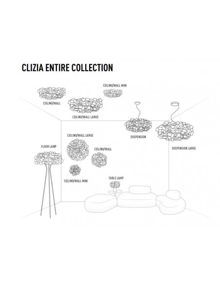 SLAMP Clizia Plafonnier / Applique medium