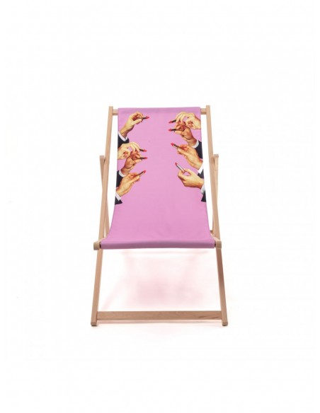 SELETTI Toiletpaper deck chair - Lipstick pink