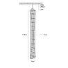Jacco Maris needles & pins type 11, 112cm suspension lamp