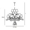 Jacco Maris ode 1647 15 light ø 110cm suspension lamp