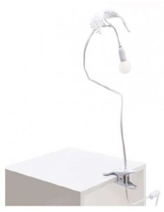 Seletti Sparrow taking off with clamps tablelamp