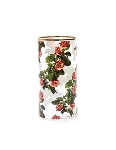 Seletti Toiletpaper Roses medium Cylindrical vase