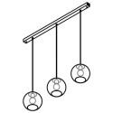 PSM Lighting Moby 5150.3C.E27 Hanglamp