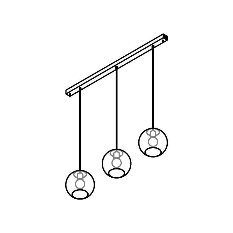PSM Lighting Moby 5150.3C.E27 Hanglamp