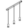 PSM Lighting Clara 3412.3 Lampe Suspendue