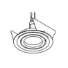PSM Lighting Ø80 Convertible Diva50Ln Spot Encastrable