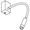 PSM Lighting Lipstick 1895 Lampe Murale