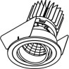 PSM Lighting Ø70 Luxor Xtm.1300.10026.S2 Spot Encastrable