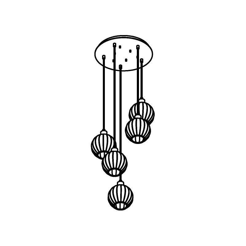 PSM Lighting Noella 4578.U.E27.SH.TR.1M Hanglamp