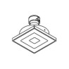 PSM Lighting Square Click System Casrigagles50 Spot Encastrable