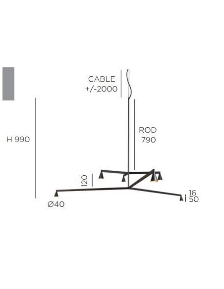 Trizo21 Austere-Chandelier 2Y RL 79 suspension lamp
