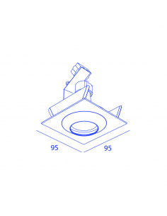 Orbit Eye Square 1X Gu10 recessed spot