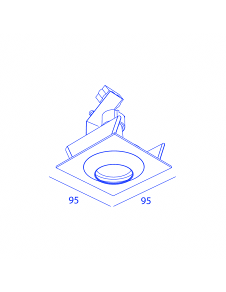 Orbit Eye Square 1X Gu10 Inbouwspot