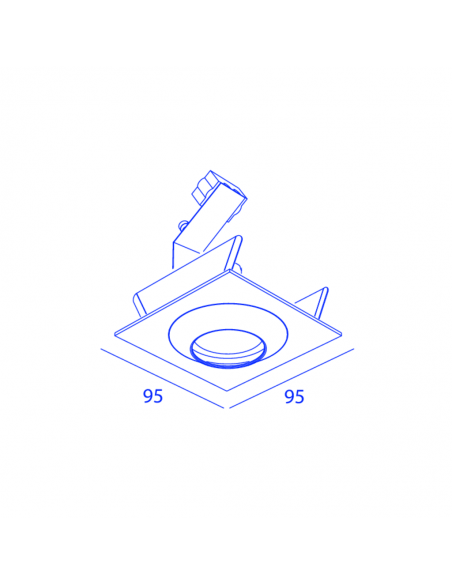 Orbit Eye Square 1X Mr16 spot encastré