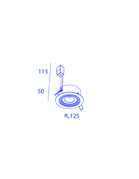 Orbit Mini Rondo Single 1X Mr16 recessed spot