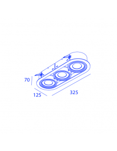 Orbit Mini Rondo Triple 3X Gu10 Inbouwspot