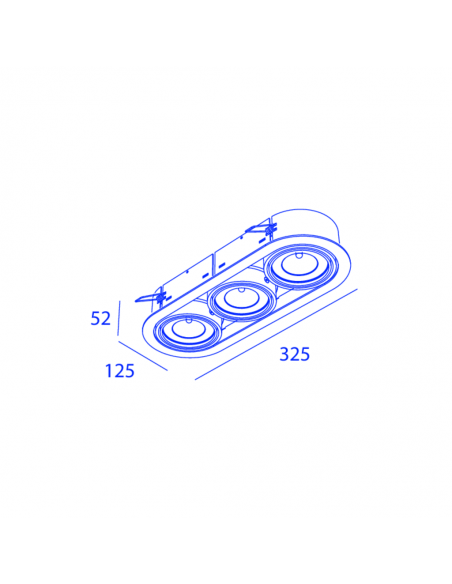 Orbit Mini Rondo Triple 3X Mr16 recessed spot