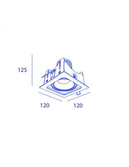 Orbit Piccolo Frame Deep Single 1X Cone Cob Led Inbouwspot