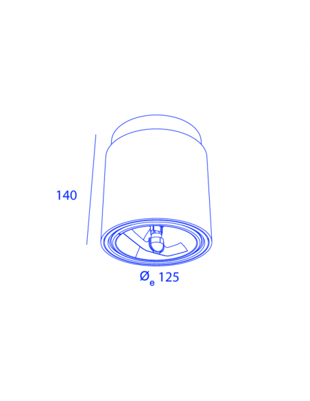 Orbit Ridu 1X Qr111 Optiled Plafondlamp