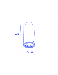 Orbit Small Steamer Ceiling 1X Gu10 plafonnier