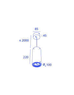 Orbit Small Steamer Suspension 1X Qr70 suspension lamp