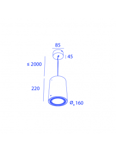Orbit Steamer Suspension 1X Cob Led suspension lamp