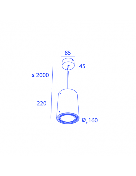 Orbit Steamer Suspension 1X Cob Led lampe a suspension