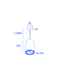 Orbit Steamer Suspension 1X Qr111 Optiled lampe a suspension