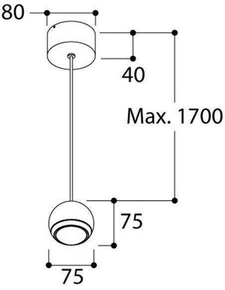 TAL BERRIER JUNIOR SUSPENSION THIN WIRE CI MAINS DIMM suspension lamp