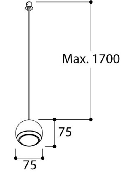 TAL BERRIER JUNIOR SUSPENSION THIN WIRE M10 suspension lamp