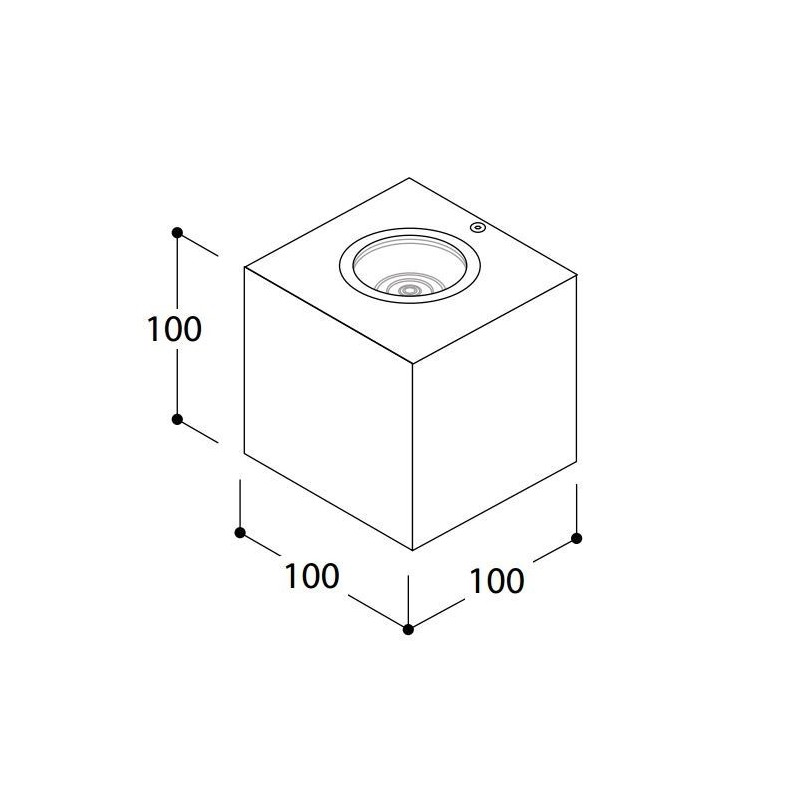 TAL BRIX OUT LED IP65 SINGLE BEAM 70° wall lamp