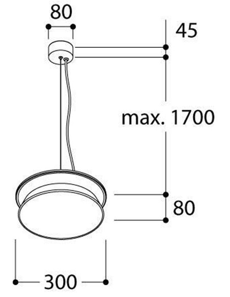 TAL DIABOLO M SUSPENDED MAINS DIMMABLE suspension lamp