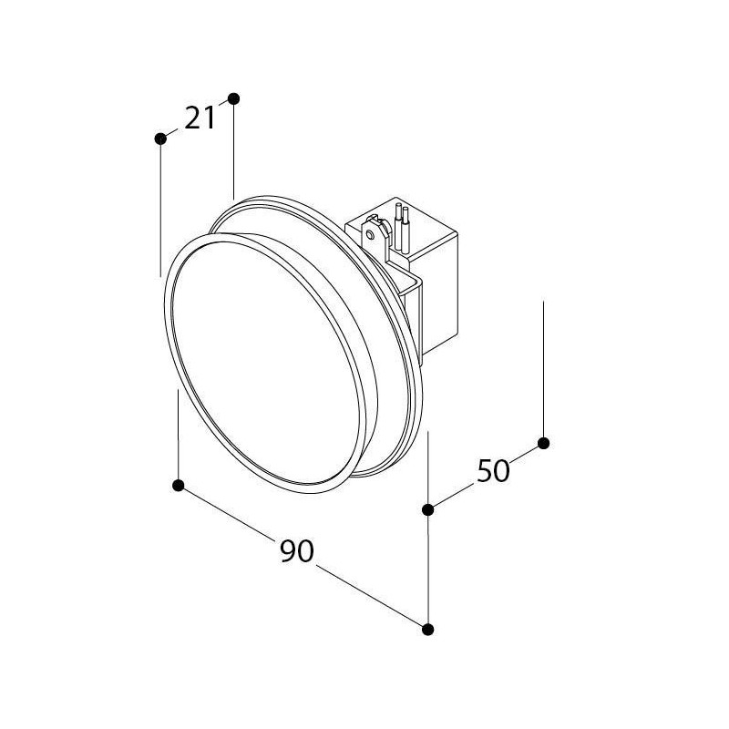 TAL DIABOLO SMALL CI MAINS DIMM for wall box wall lamp