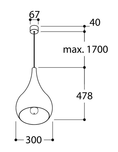 TAL DIMITRI E27 suspension lamp