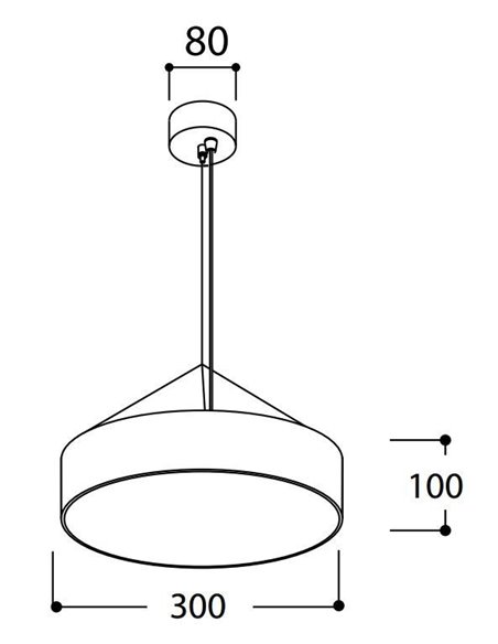 TAL FABIAN SUSP LED 300 MAINS DIMMABLE suspension lamp