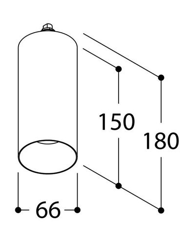 Tal Lighting FUNNEL ELBOW 150 M10 GU10 / Decken- / Wandlampe