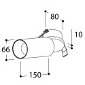 TAL FUNNEL ELBOW 150 RECESSED TORSION CI MAINS DIMM plafondlamp