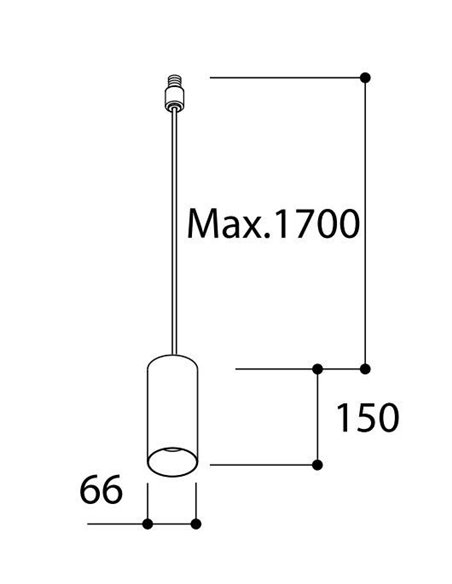 TAL FUNNEL SUSPENSION 150 CI M10 MAINS DIMM suspension lamp