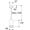 TAL FUNNEL SUSPENSION 150 CI MAINS DIMM hanglamp