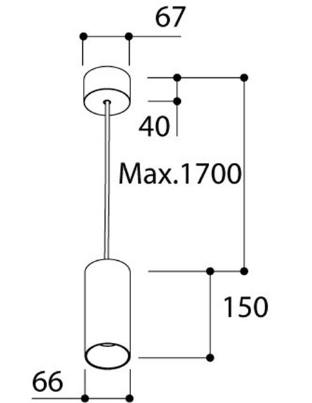 TAL FUNNEL SUSPENSION 150 CI MAINS DIMM suspension lamp