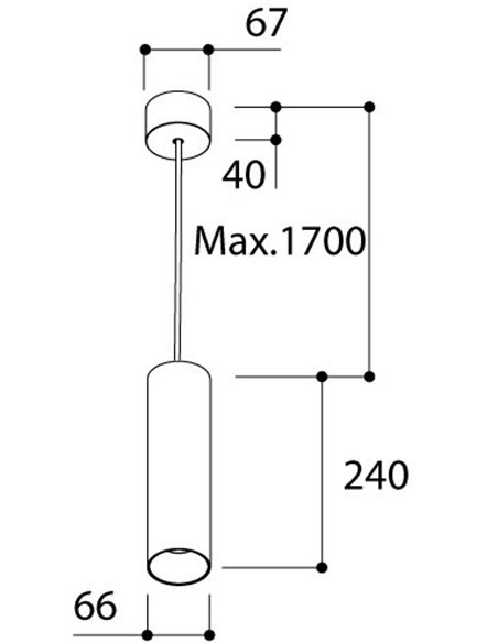 TAL FUNNEL SUSPENSION 240 CI MAINS DIMM hanglamp