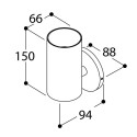 TAL FUNNEL WALL SINGLE GU10 for wall box wandlamp