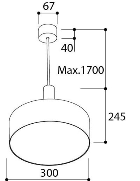TAL HUBBLE 300 Suspended  suspension lamp