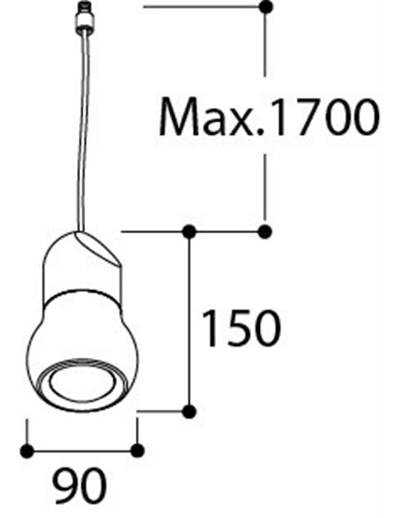 TAL KALEBAS LED M10 CI MAINS DIMMABLE hanglamp