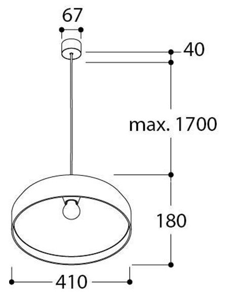 TAL LUZIEN dB E27 suspension lamp