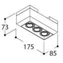 TAL MICRO INCAS 3 BOX + MODULE inbouwspot