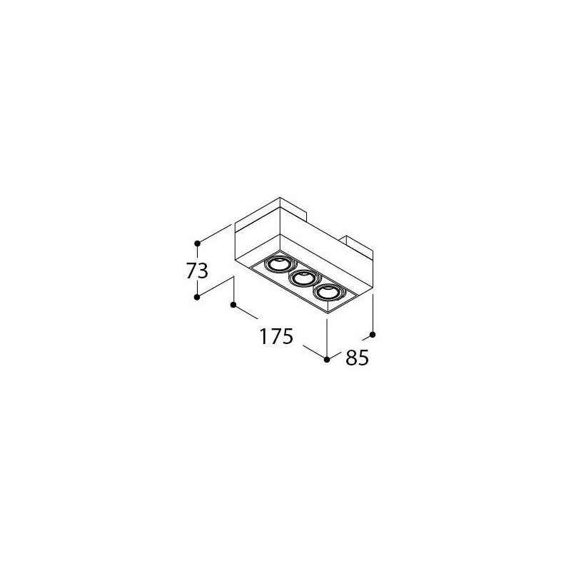 TAL MICRO INCAS 3 BOX + MODULE inbouwspot