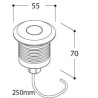 TAL MICRO OBO ROUND FOCUS CLEAR GLASS LUX M spot encastrable